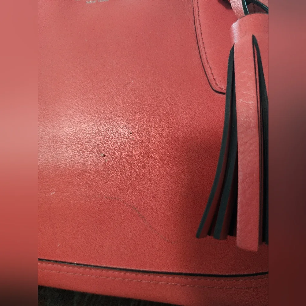 Coach Salmon/ Pink Leather A1373 24281 - Picture 3 of 15